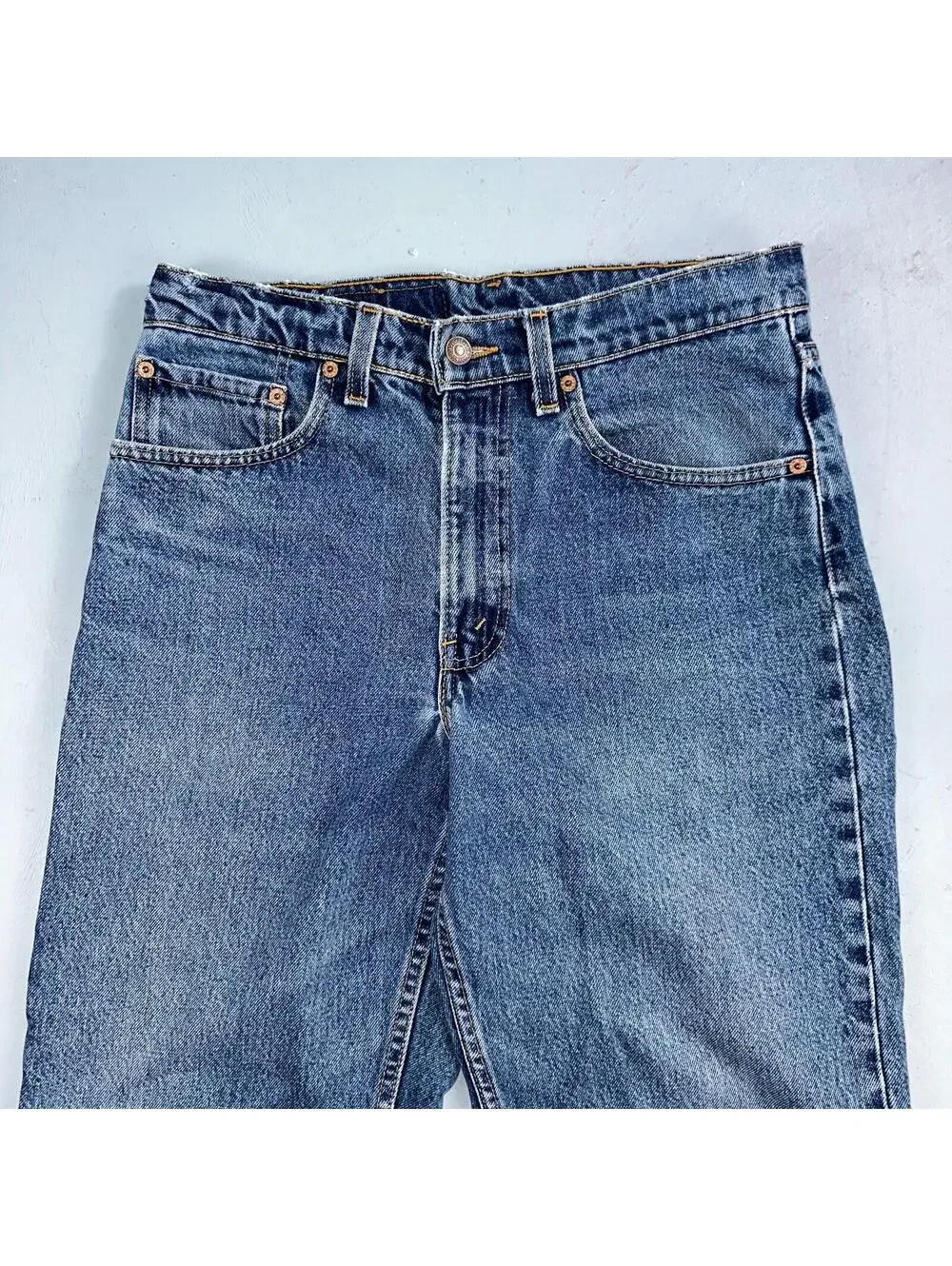 Levis 550 Vintage 90s USA Red Tab Relaxed USA Blue Med Wash Jeans 32x32 Ac 31x30